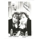 Actress Emma Thompson signed 10x8 black and white photo. Dame Emma Thompson DBE is a British