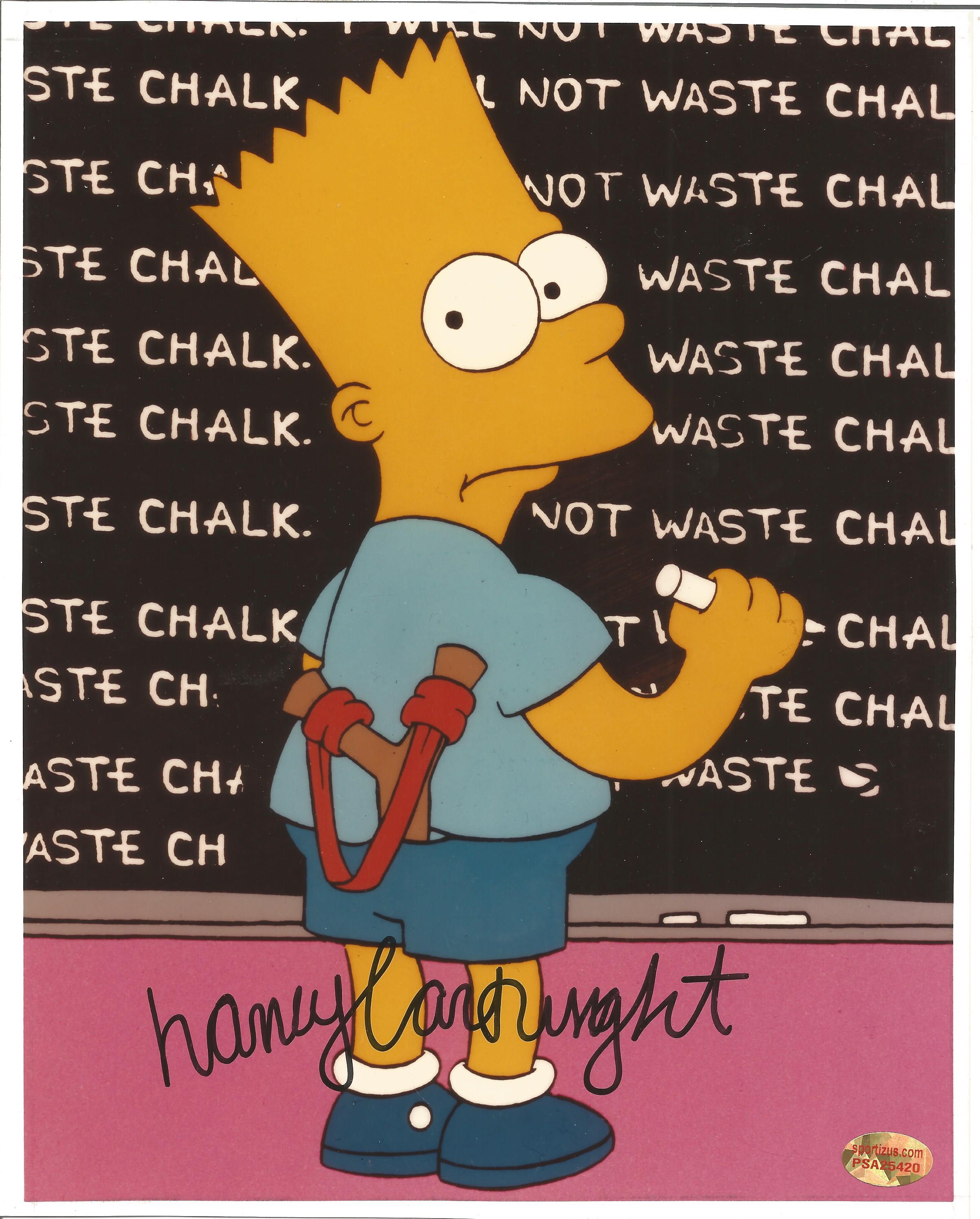 Actress Nancy Cartwright signed 10x8 colour image of Bart Simpson. Nancy Jean Cartwright is an