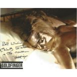 Actress Shirley Eaton 10x8 signed colour photo Goldfinger image. Shirley Eaton is an English