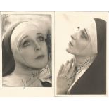 Actress Diana Manners, 2 signed vintage postcards and an unsigned vintage 10x8 all showing her in