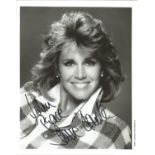 Actress Jane Fonda, signed 10x8 black and white photo, dedicated to John, inscribed Peace. Jane