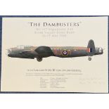 WW2 AVM Johnny Johnson Signed Gaetan Marie Print Titled The Dambusters. Signed in pencil. 16x12 in