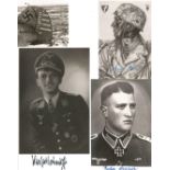 WW2 Collection of 28 Luftwaffe German fighter Aces black and white signed photos. Unidentified