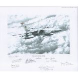 Aviation. Richard Taylor Pencil Drawn Print Titled Tornado Interceptor 13x11 in size. Hand signed in