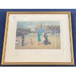 Air Chief Marshal Sir Neil Cameron Signed Frank Wootton Print. Titled Her Majesty The Queen Silver