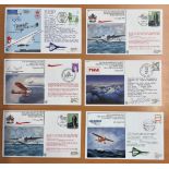 6 RAF Concorde Flown covers some signed. All have info cards in the rear official stamps dated 1980.