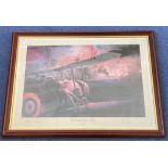 Vice Admiral Sir Richard Janvrin and Commander Charles Lamb Signed Robert Taylor print. Titled The