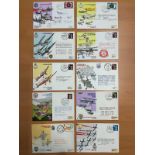 10 RAF Flown covers. 2 Signed covers. The sparrowhawks FDCs signed by Brigadier P E Collins Lt S