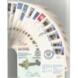 WW2 Collection of 12 Squadron Royal Air Force FDCs 10 signed covers. Signatures include Flt Lt F G