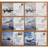 WW2 Collection of 9 RAF Flown covers 6 are signed 3 unsigned. 2x Bristol Blenheim 50th Anniversary