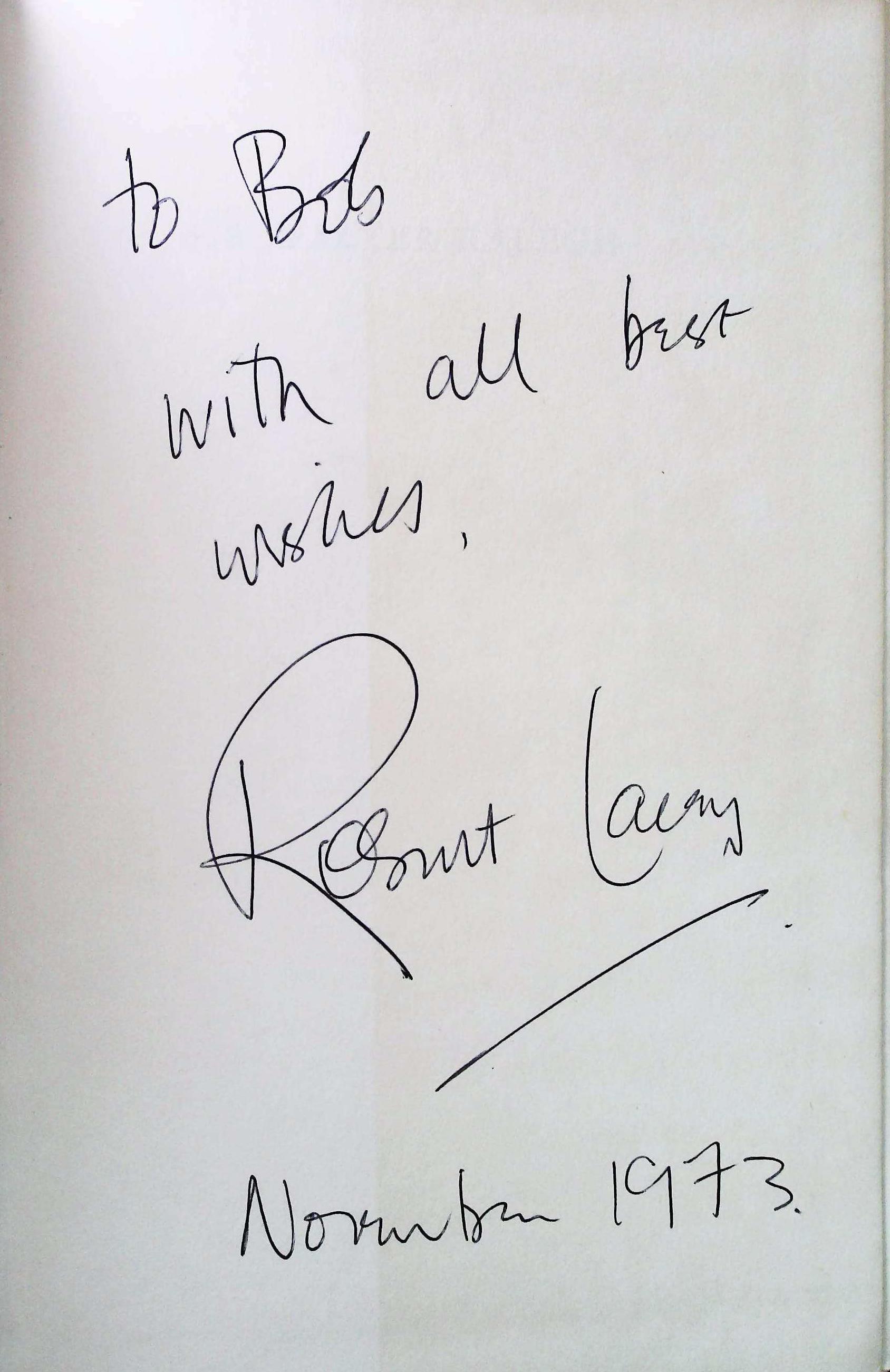 Sir Walter Raleigh hardback book by Robert Lacey, signed by author, dedicated to Bob. Published 1973 - Image 3 of 4