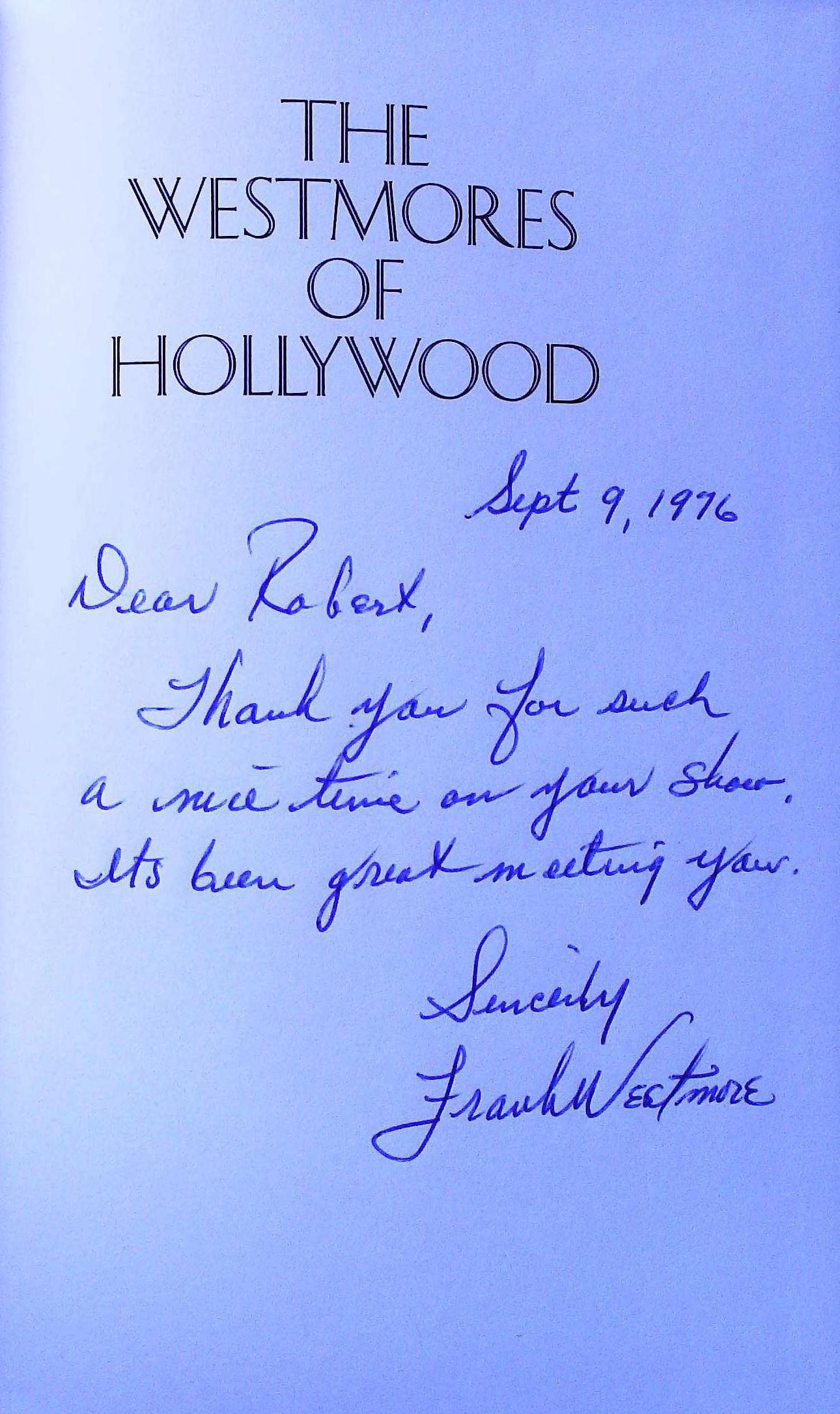 The Westmores Of Hollywood hardback book by Frank Westmore and Muriel Davidson, signed by author, - Image 3 of 3