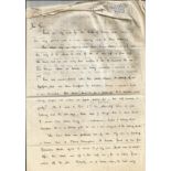 WW2 Flight Lieutenant Eric R Edmunds Battle of Britain Pilot Handsigned, Handwritten Letter Dated