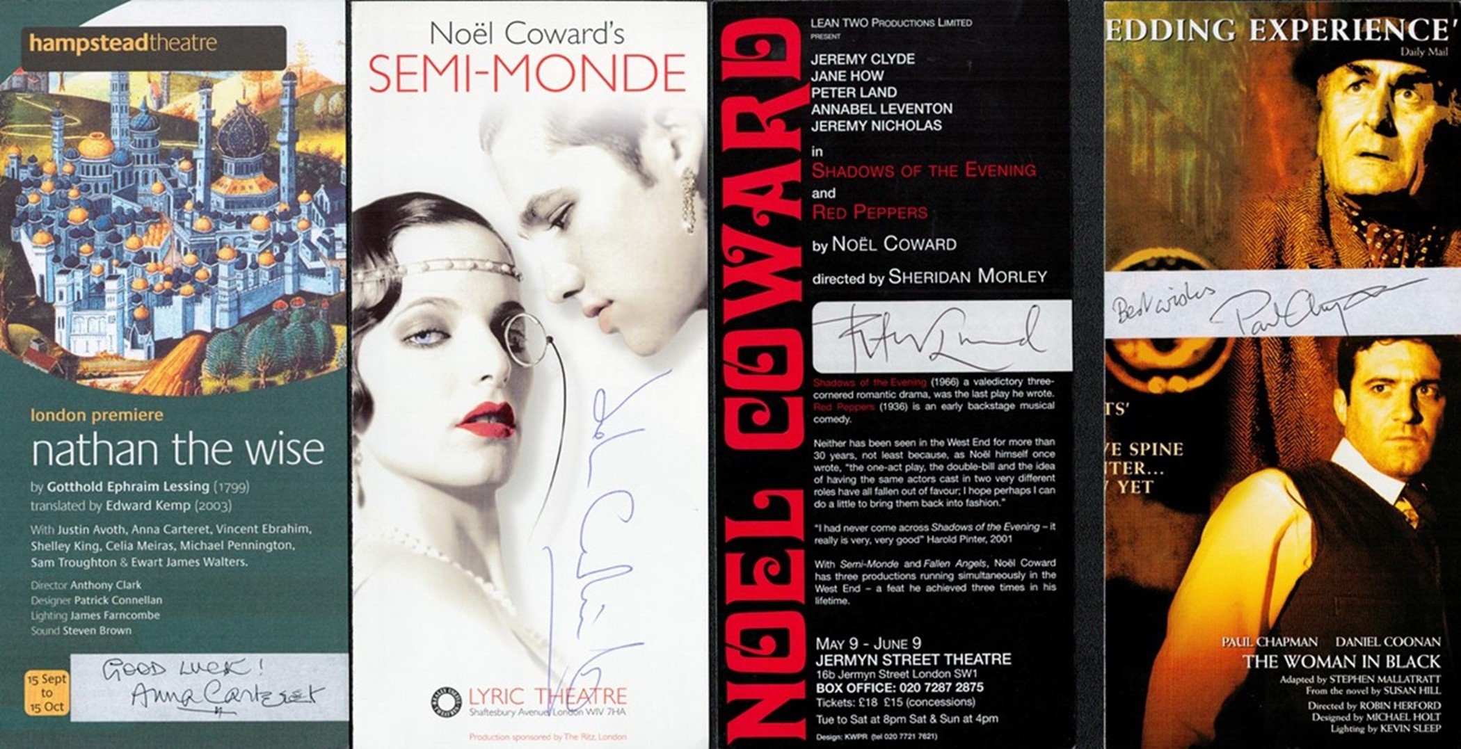 Collection of Theatre Signed Flyers Caught In the Net Flyer Written, Directed and signed by Ray