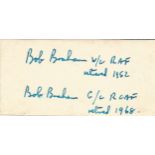 WW2 John Randall Daniel "Bob" Braham, DSO and Two Bars, DFC and Two Bars, AFC, CD Handsigned two