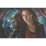 Karen Gillan signed 6x4 colour Dr Who photo/postcard British actress and filmmaker Gillan gained