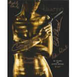 Multi-signed 007 James Bond photo Signed by 6 Signatures include Lana Wood, Eileen Roberts, Caroline