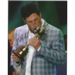 Jose Maria Olazabal signed 10x8 colour golf photo. Good condition. All autographs come with a