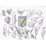 Multi-signed 12x8 Aston Villa logo photo Signed by 21. Good condition. All autographs come with a