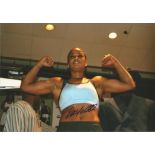 Laila Ali signed 12x8 colour photo American television personality and retired professional boxer