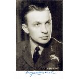 WW2 Squadron Leader Michal Cwynar handsigned 7x4 black and white photo Michal Cwynar was the last of