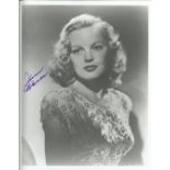 June Haver signed 10x8 black and white photo June 10, 1926 - July 4, 2005) was an American film