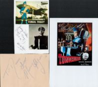 Collection of Jeremy Wilkin thunderbirds signed photos, signed letter and signed 7x5 page by Gart