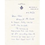 ww2 Wing Commander Rod Learoyd, VC, Handsigned, Handwritten Letter Dated 22/7, on Official RAF Paper