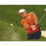 Ian Poulter signed 10x8 colour action golf photo. Good condition. All autographs come with a