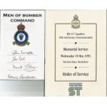 WW2 617 Squadron 'Dambusters' Memorial Service, 50th Anniversary Commemoration booklet for Wednesday