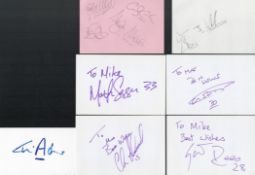 Cricket Collection of Signed White cards dated 2008 Signed by Gillespie, Maxon, Gale, Libby, Luke