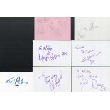 Cricket Collection of Signed White cards dated 2008 Signed by Gillespie, Maxon, Gale, Libby, Luke