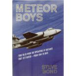 WW2 MULTI-SIGNED Steve Bond Book Titled' Meteor Boys' First Edition, 8 signatures including, Robin