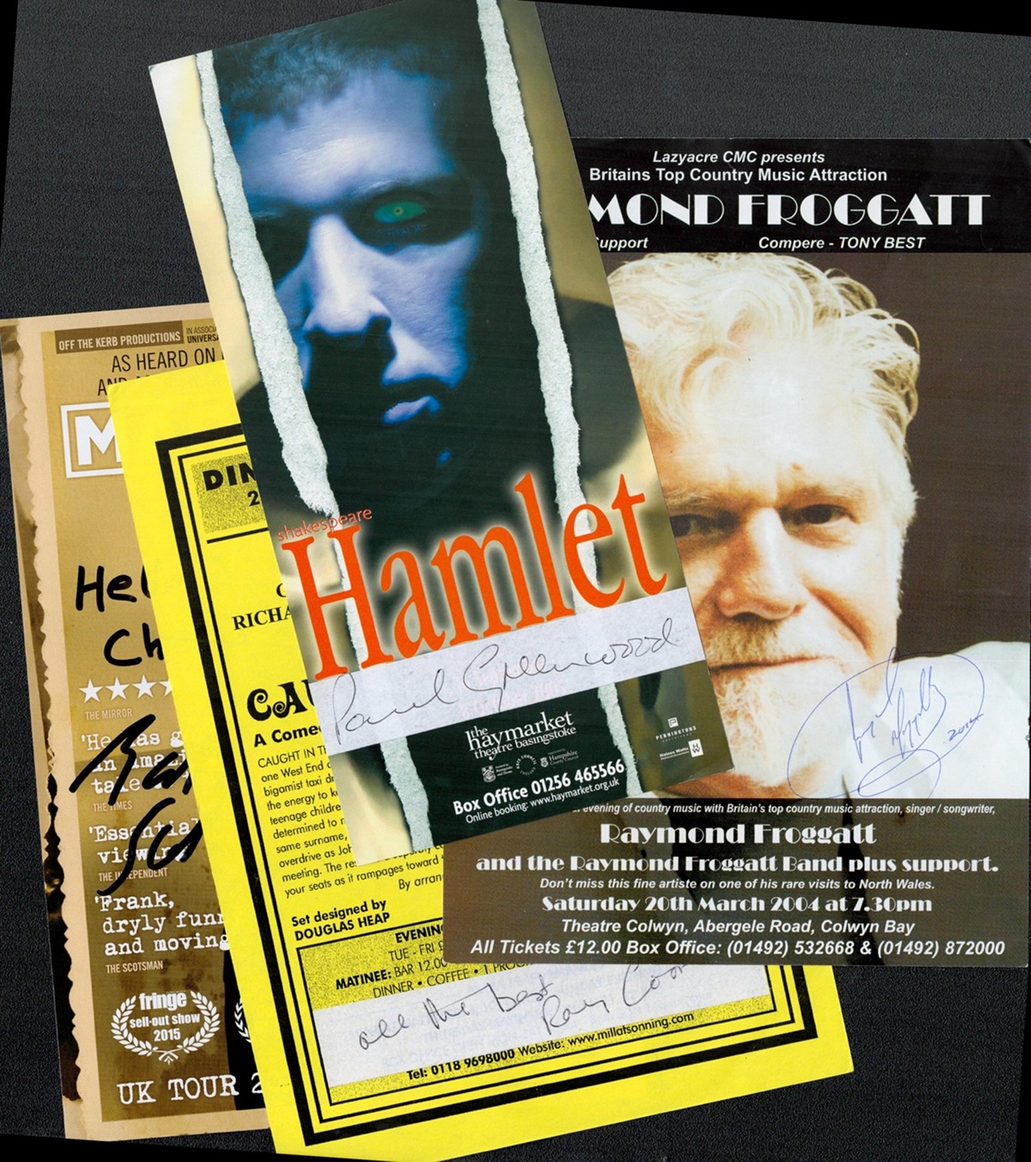 Collection of Theatre Signed Flyers Caught In the Net Flyer Written, Directed and signed by Ray - Image 2 of 2