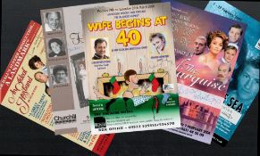 Collection of Theatre Signed Flyers Wife Begins At 40 flyers signed by Amanda Redington, The Deep