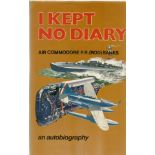 WW2 Air Commodore F R (ROD) Banks Handsigned book Titled 'I Kept No Diary' Signed on first page