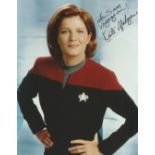 Kate Mulgrew signed 10x8 colour photo from Star Trek Dedicated American actress and author She is