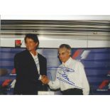 Sylvester Stallone and Bernie Eccleston signed 12x8 colour photo. Good condition. All autographs