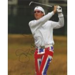 Ian Poulter signed 10x8 colour action golf photo. Good condition. All autographs come with a