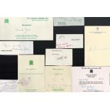 Collections of MP autographs on official Parliament paper Signed by the likes of: Tim Yeo MP, Ken