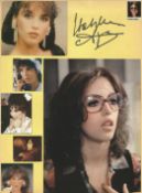 Isabelle Adjani signed card with montage of photos around it French actress and singer `. Good