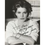 Priscilla Presley signed 10x8 black and white photo Dedicated to Paul American businesswoman and