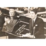 Ronald Reagan signed 9x6 inch black and white photo. Good condition. All autographs come with a