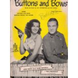 Bob Hope signed Button and Bows music score signature on cover. Good condition. All autographs