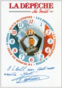 Football Just Fontaine signed La Depeche colour card. Just Louis Fontaine born 18 August 1933 is a