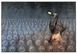 Ralph Steadman signed illustrated postcard. Ralph Idris Steadman born 15 May 1936 is a British