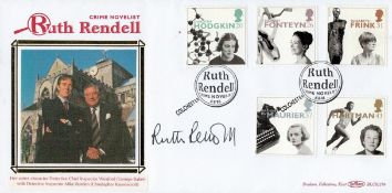Ruth Rendell signed own Crime Novelist FDC Double PM Colchester 8. 9. 96. Ruth Barbara Rendell,