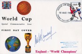 Alf Ramsey Signed World Cup Special Commemorative Issue FDC PM Harrow And Wembley 18th Aug 1966.