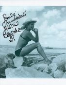 Martine Beswick signed 10x8 black and white photo inscribed Paula Thunderball. Martine Beswick
