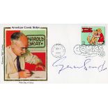 Gerald Scarfe signed American Comic Strips FDC PM Oct 1, 1995. Gerald Anthony Scarfe, CBE, RDI